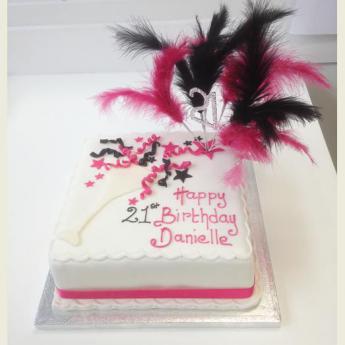 Feathers Birthday Cake (258)
